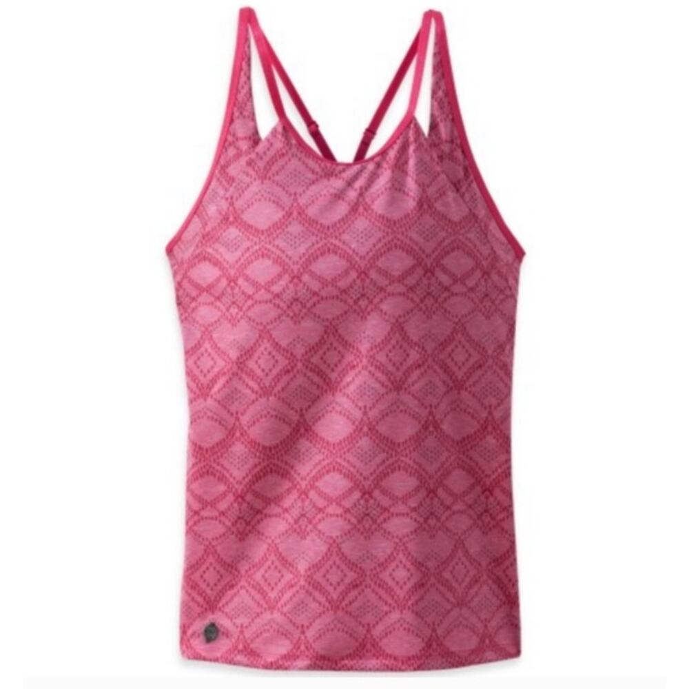 Outdoor Research Tank Top Womens Size S Bewitched Strappy Pink Printed Shelf Bra
